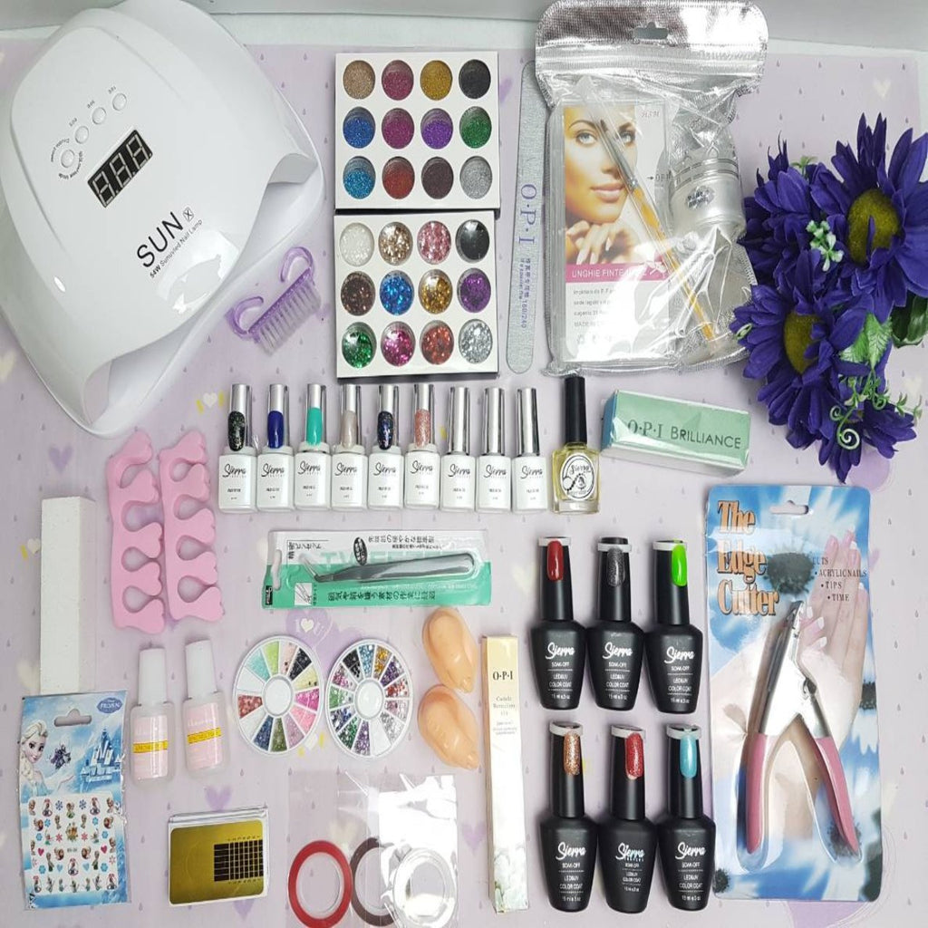 Sierra Gel Nails and Tools Set. ชุดเซ็ตสีเจลทาเล็บพร้อมอุปกรณ์